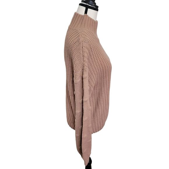 Jessica Simpson Mockneck Acrylic Sweater in Blush Size Small - Picture 2 of 5